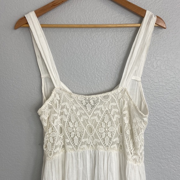Free People Crochet Lace Cream/Ivory Maxi Dress - Picture 10 of 16